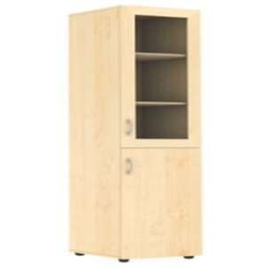 Шкаф узкий со стеклом для кабинетов