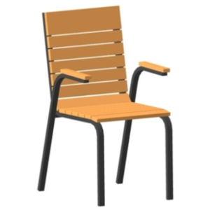 Стул РС 63 Лофт Рейка с подлокотниками